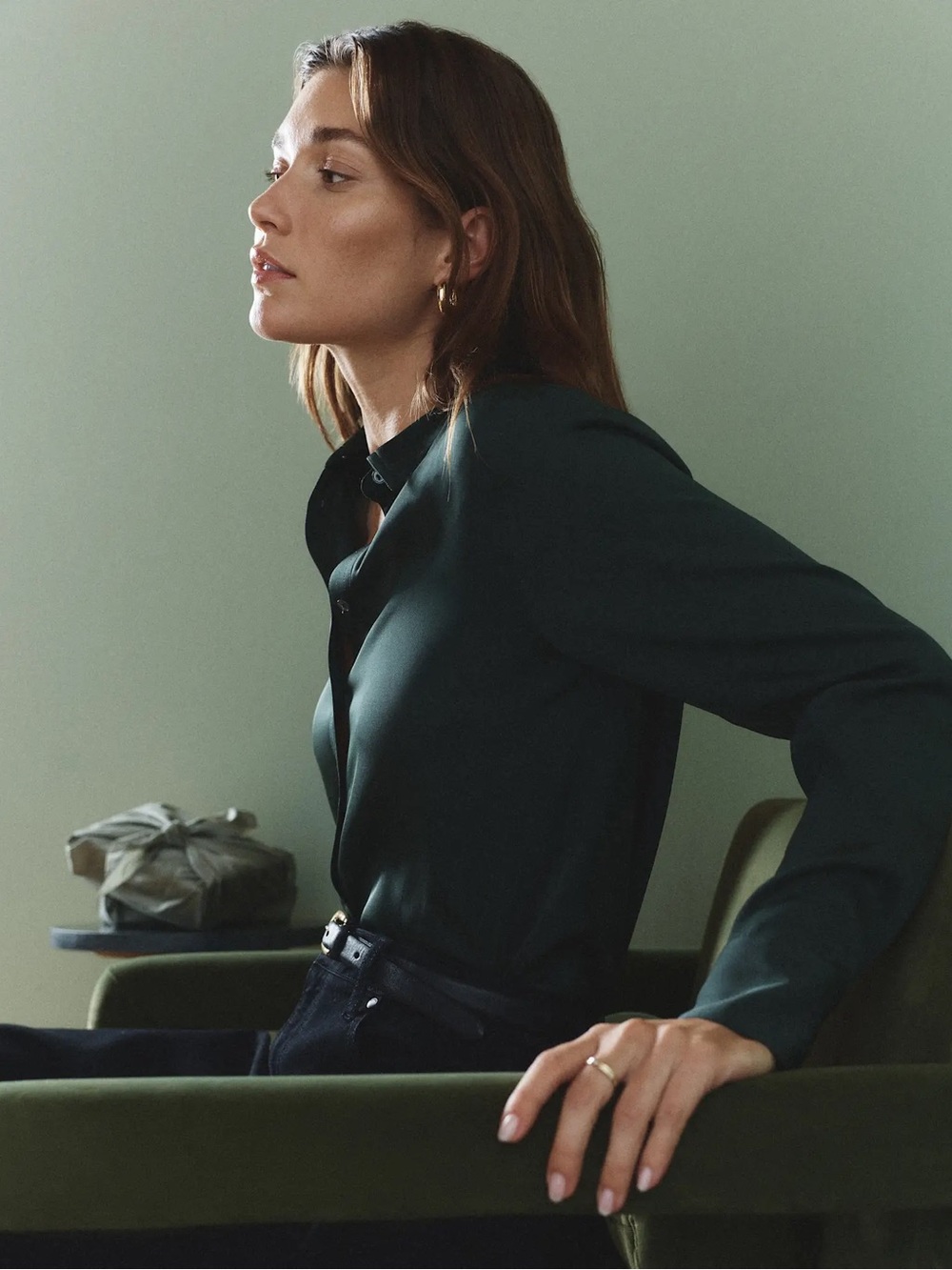 Quince Washable Stretch Silk Blouse - Picture 7 of 8